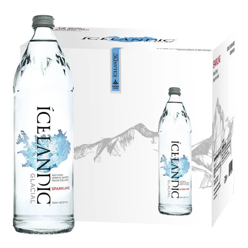 ICELANDIC GLACIAL WATER - GLASS - SPARKLING - 750ML