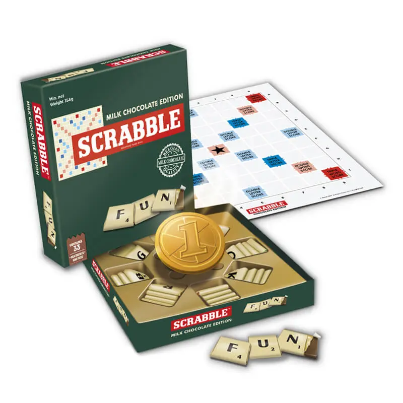 GAMES FM SCRABBLE WITH CHOCOLATE PIECES 