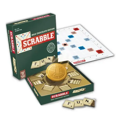 GAMES FM SCRABBLE WITH CHOCOLATE PIECES 